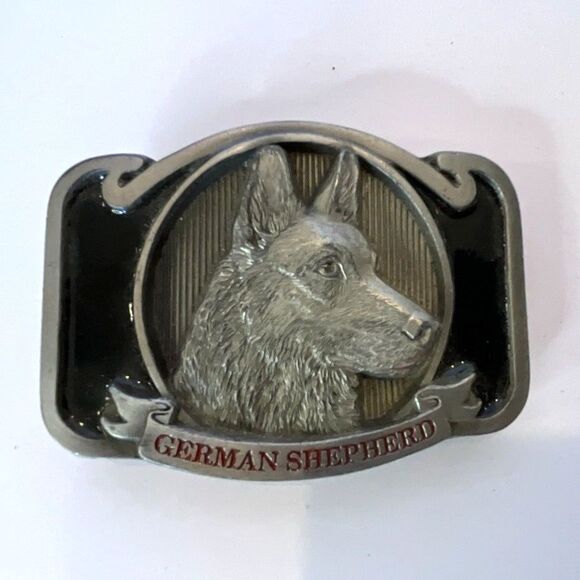 Amazing Vintage Belt Buckle; German Shepherd  Buckles of America Kanine Klassics - Picture 1 of 3